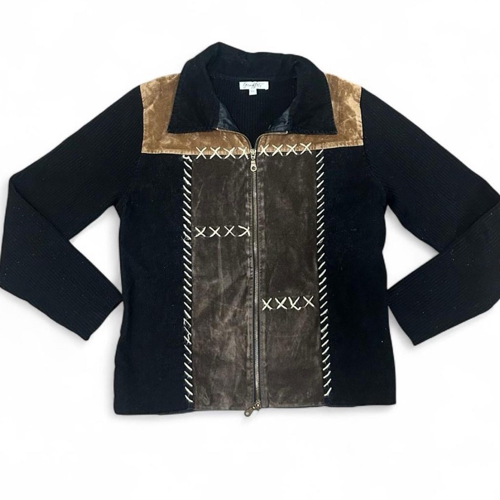 Suede Black and Brown Women's Jacket